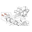 Frein - Etrier - Vis BTR - M10 x45 x1.25 mm - (x1) - Acier - Zinguée - blanc - (Origine Honda)