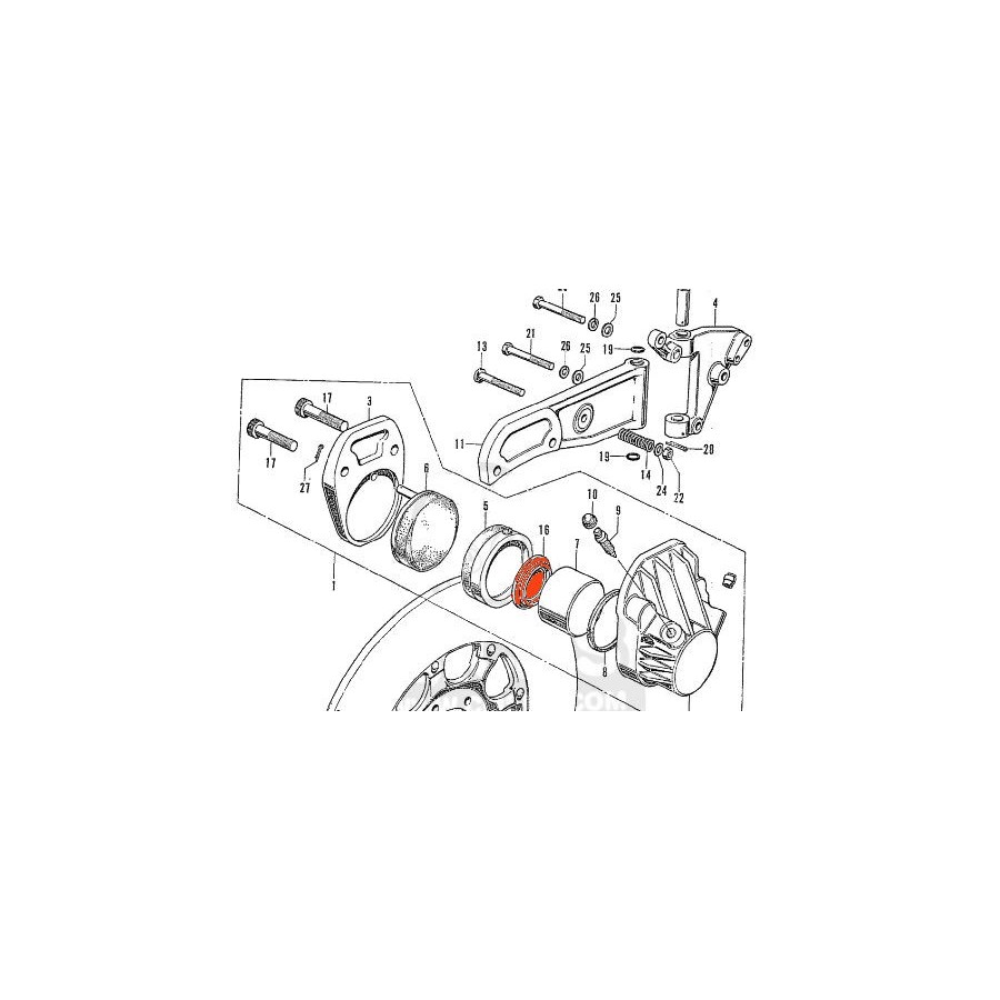 Service Moto Pieces|Frein - Etrier - plaque metallique (x1) - Fixation de support - (x1)|Etrier Frein Avant|7,90 €