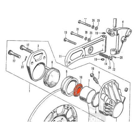 Frein - Etrier - Entretoise de piston