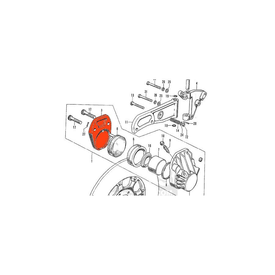 Frein - Etrier - ø38.10 mm - support B Frein - Etrier - ø38.10 mm - support B