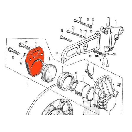 Frein - Etrier - ø38.10 mm - support B