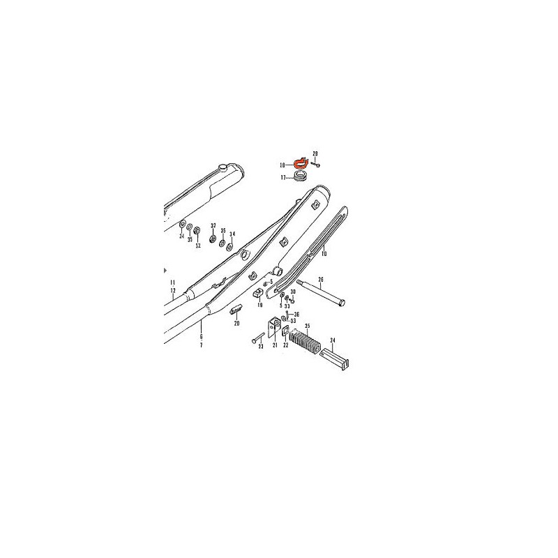 Service Moto Pieces|Echappement - Collier de fixation vertical - CB - FOUR|Collier - fixation|12,90 €