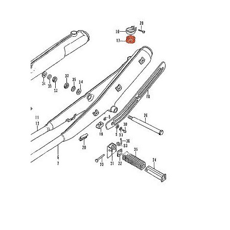 Echappement - Caoutchouc de fixation Vertical - CB350F / CB750K