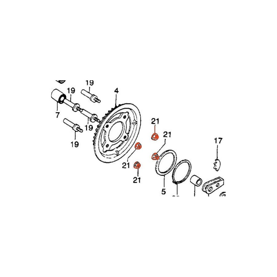 Couronne - ecrou de serrage - (x1) Couronne - ecrou de serrage - (x1)