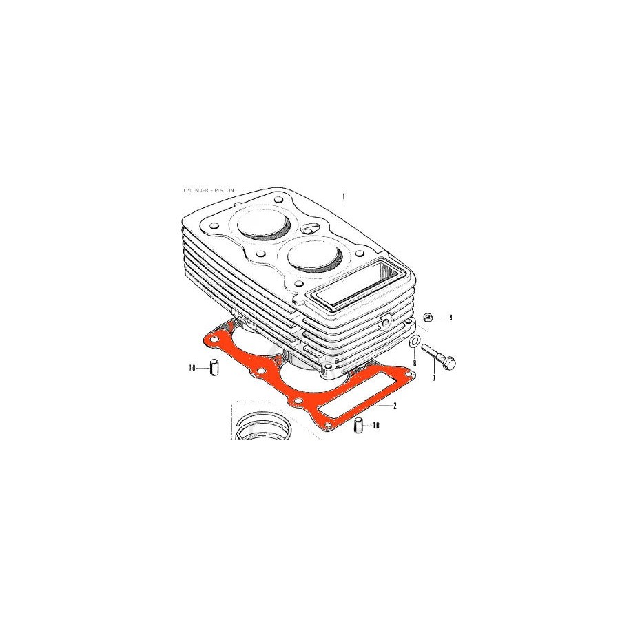 Moteur - Embase - Joint  - CB125K