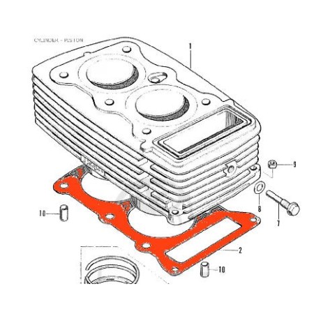 Moteur - Embase - Joint  - CB125K