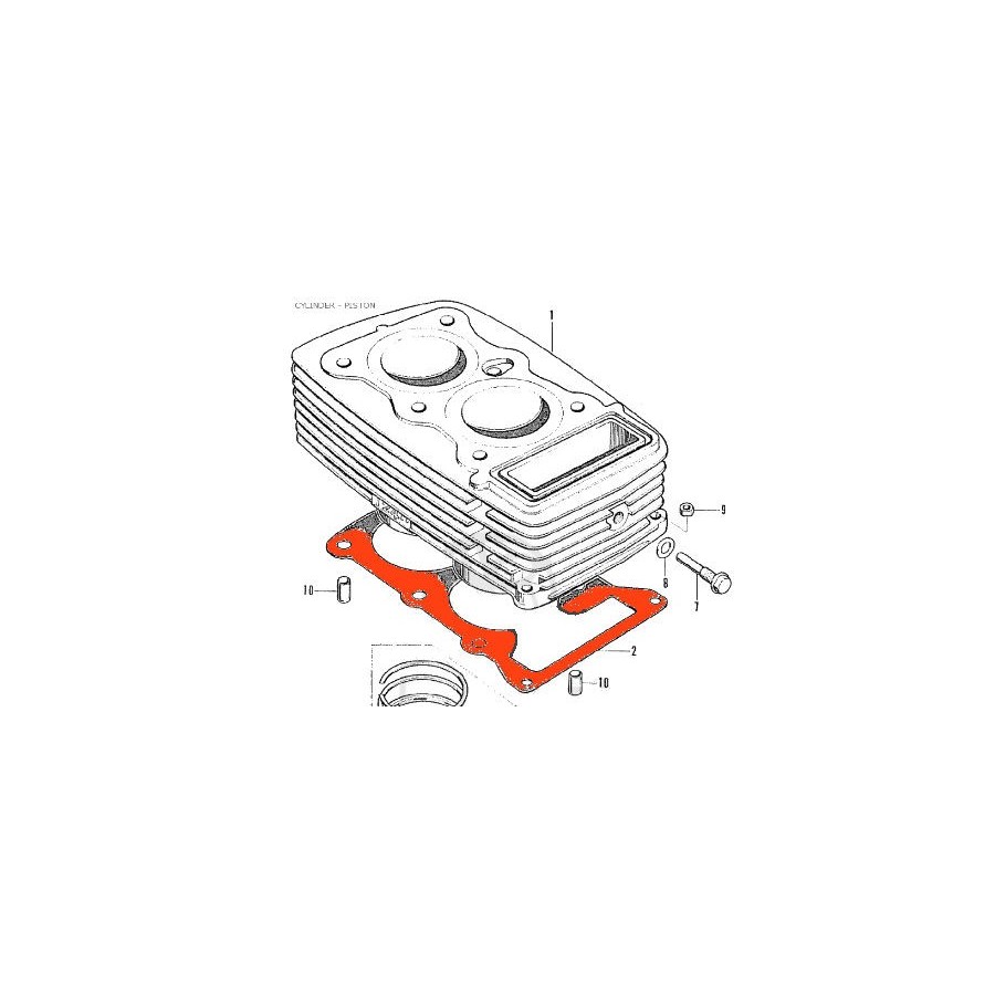 Service Moto Pieces|Moteur - joint d'embase - CB125s SL125 - TL125 - XL125 -|embase|7,90 €