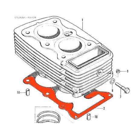 Service Moto Pieces|Moteur - Embase - Joint - CB125K|embase|5,60 €