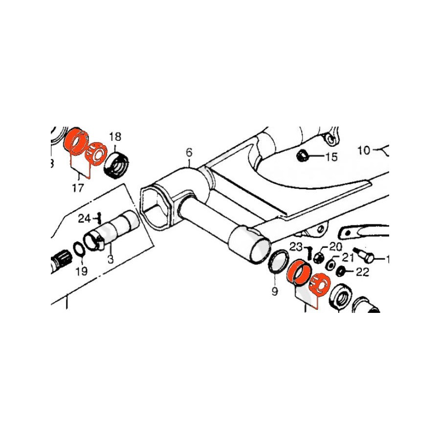 Bras oscillant - Roulement - (x1) - 30202 - 15x35x11.75 mm