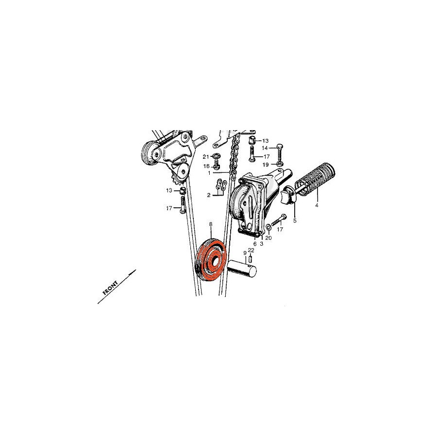 Service Moto Pieces|Distribution - Rouleau - de tension de chaine|Distribution|8,16 €