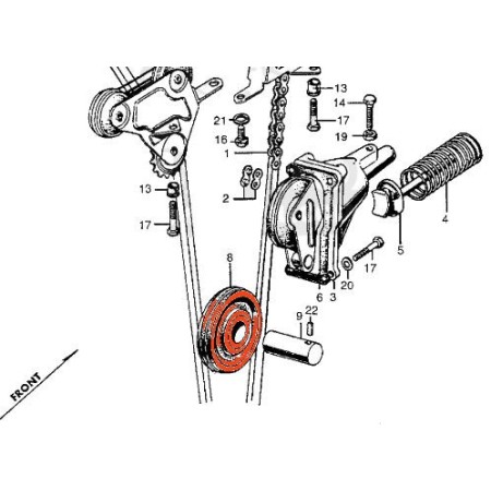 Service Moto Pieces|Distribution - Galet - Tendeur de chaîne  - CB450K|Distribution|45,60 €