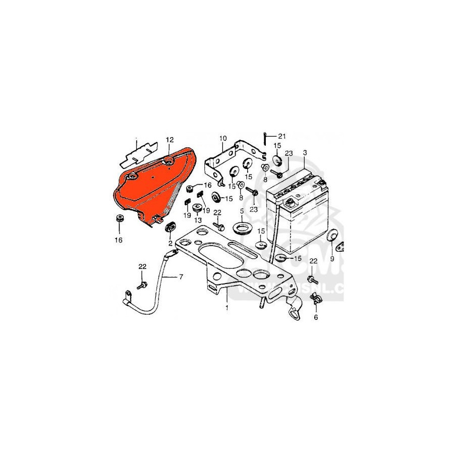 Service Moto Pieces|Cache Lateral - Joint caoutchouc de fixation - Silent-bloc - (x1) - CB... CX.. GL..|Cache lateral|2,90 €