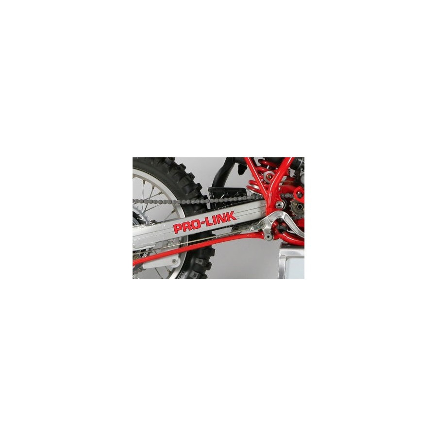 Decoration - "PRO-LINK" 175x2.70mm - rouge sur fond argent - (x2)