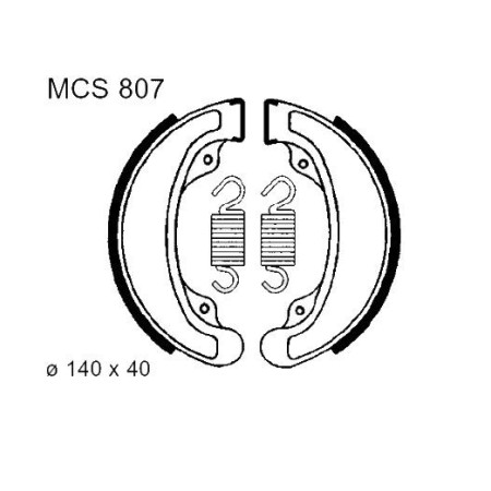 Frein - Machoire + ressort - 140x40 - TRW  - 43120-413-003