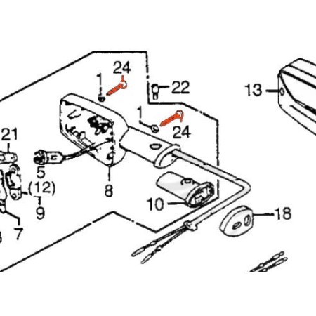 Clignotant - Vis - M4x25 - (x2)