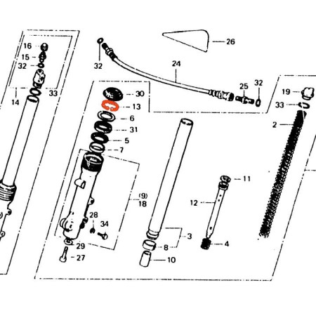 Fourche - Circlips interieur ø 51.5