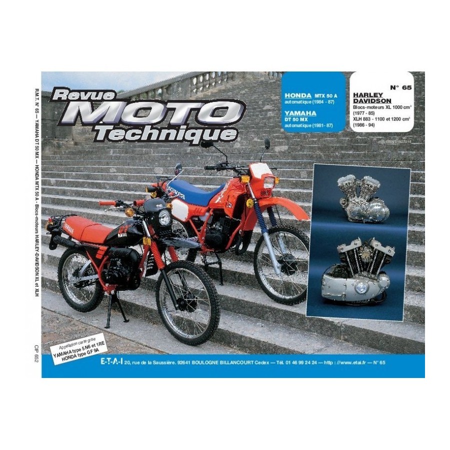 Service Moto Pieces|RTM - N° 22 - CB125S3 - CB125N - XL125 - TL125 / DT125 - Revue Technique Moto - Version PAPIER - |Honda|39,00 €