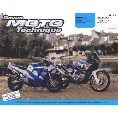 Service Moto Pieces|RTM - N° 091 - GSX-R1100 / XRV750 - Revue Technique moto - Version PAPIER|Honda|39,00 €