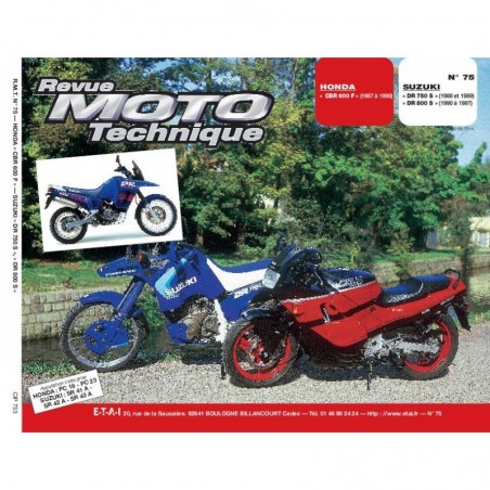 Service Moto Pieces|RTM - N° 075 - CBR600F - DR750-DR800 - Revue Technique moto - Version PAPIER|Honda|39,00 €