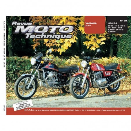 Service Moto Pieces|Revue Technique Moto - RTM - N° 39 - Version PAPIER - XS500 - CX400/CX500/CX650 - GL500/GL650|Revue Technique - Papier|39,00 €