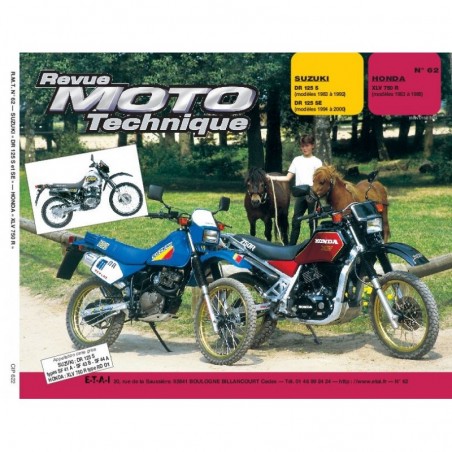 Service Moto Pieces|RTM - N° 062 - XLV750 R - DR125 - Revue Technique moto - Version PAPIER|Revue Technique - Papier|39,00 €