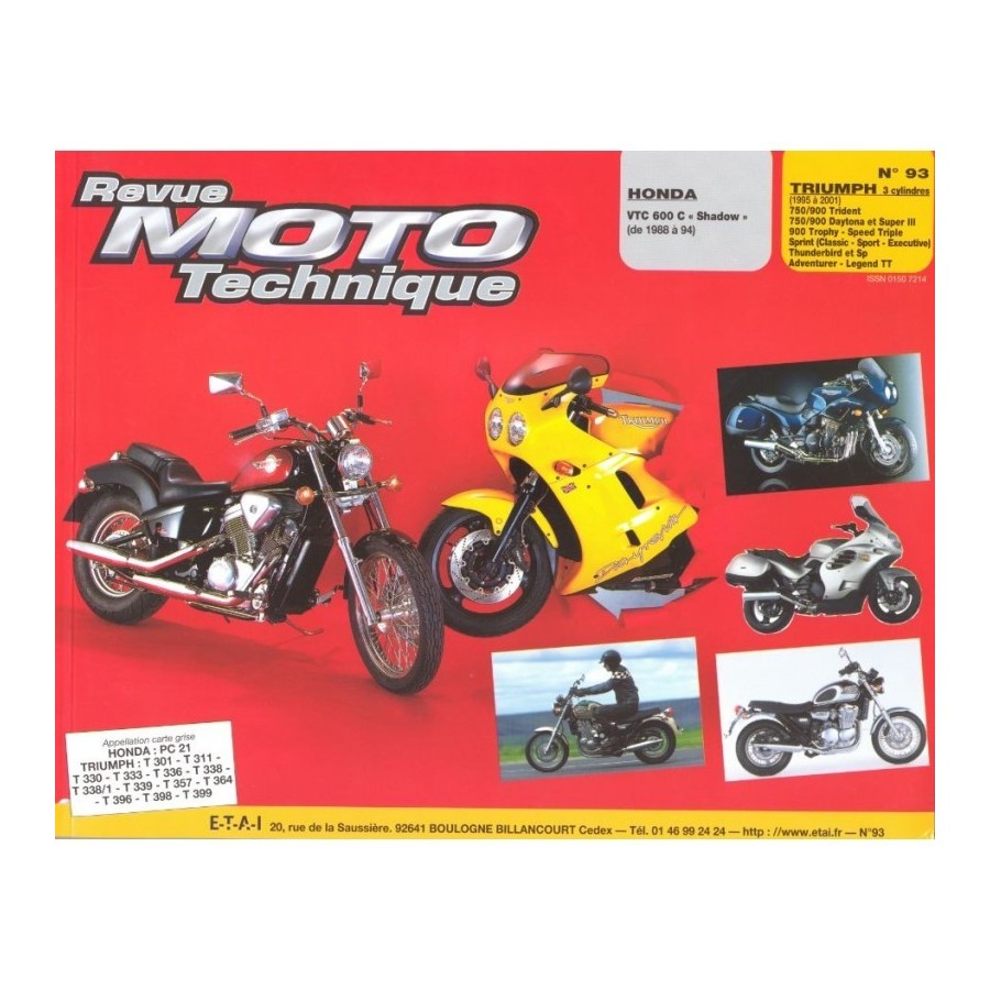 Service Moto Pieces|1992 - VT600 C