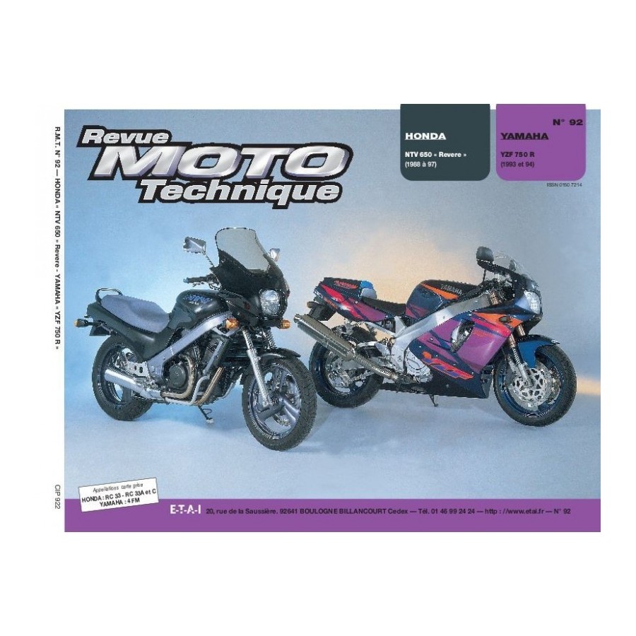 Service Moto Pieces|1993 - NTV650