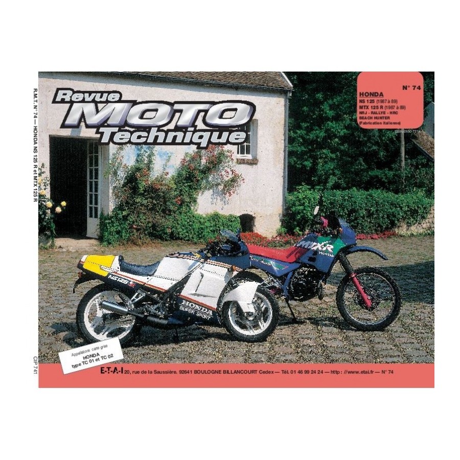 RTM - N° 074 - NS125 F/R - MTX 125 - Revue Technique moto - Version PAPIER