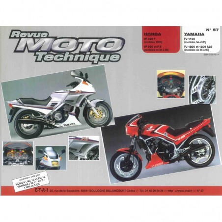 Service Moto Pieces|RTM - N° 057 - VF400 - VF500 - FJ1100 - FJ1200 - Revue Technique moto - Version PAPIER|Produit -999 - Plus disponible|39,00 €