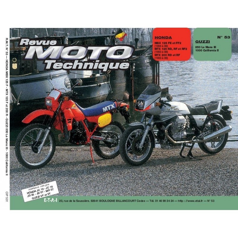 Service Moto Pieces|RTM - N° 53 - MBX125 / MTX125 /MTX200 - Revue Technique moto - Version PAPIER|Revue Technique - Papier|39,00 €