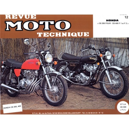 RTM - N° 12 - CB350F / CB400F - Version PDF - Revue Technique moto