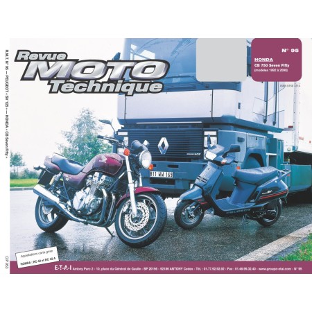 Service Moto Pieces|RTM - N° 95  - CB750 Seven Fifty - Version PDF - Revue Technique moto|Honda|10,00 €