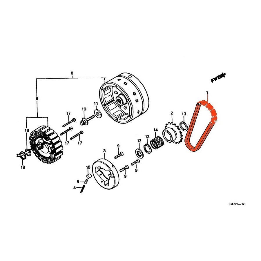 Service Moto Pieces|Alternateur - Stator - XL600, XL650, XL750, VFR750, VF1000F/R , VT600|alternateur|155,00 €