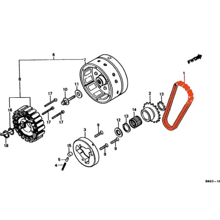 Service Moto Pieces|Alternateur - Chaine DID - 270H-52  - GL1000 - GL1100 - GL1200|alternateur|28,60 €