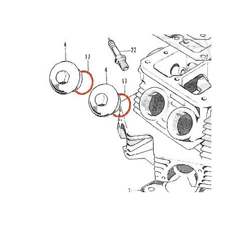 Moteur - Joint de Pipe / bouchon - (x1) - 35.00 x3.00 mm - torique