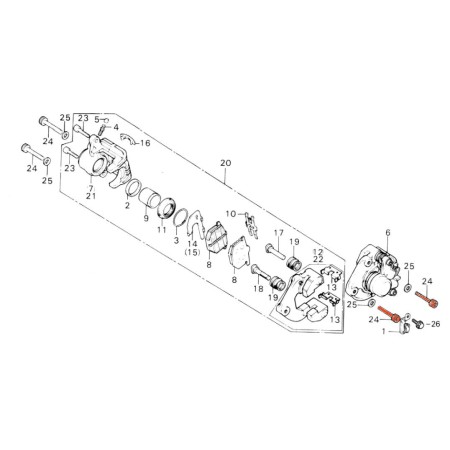 Frein - Support Etrier - vis de fixation M10 x32 mm