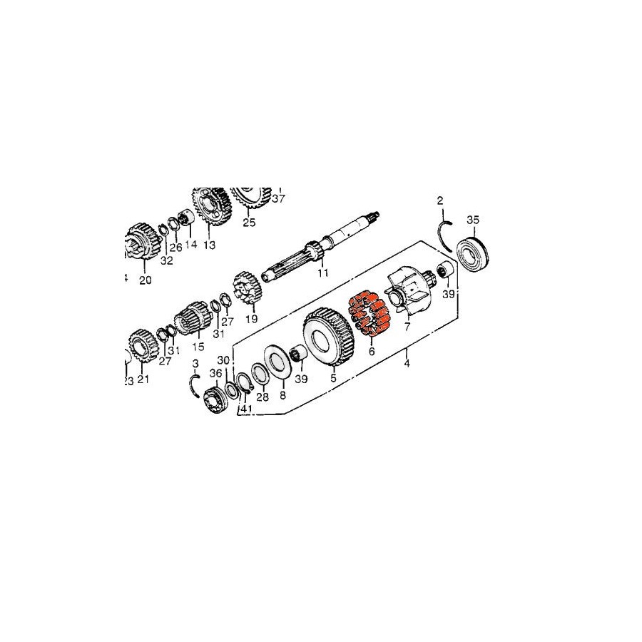 Service Moto Pieces|Ecrou - blocage arbre de sortie|Transmission - boite a vitesse|20,30 €