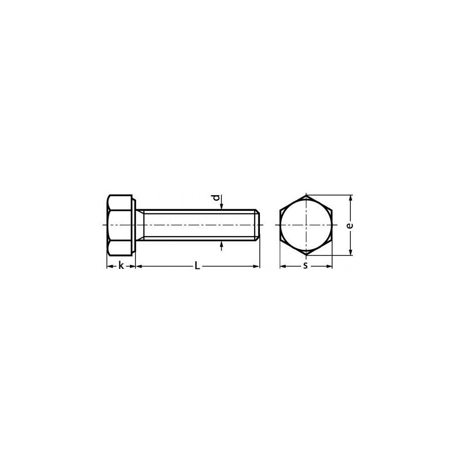 Service Moto Pieces|Vis - Hexagonale - INOX - M6 x1.00 x60 mm - (x1) - DIN931|DIN 931 - Vis hexagonale partiellement filetée|1,32 €