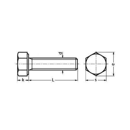 Vis - Hexagonale - Zingué - M8 x1.25 x20mm - (x1)