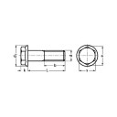 Vis - Hexagonale à collerette - inox - M5 x16mm - (x10)