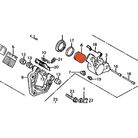 Service Moto Pieces|Frein - Etrier - Piston - ø42.80 x36.60|Piston Frein|55,90 €