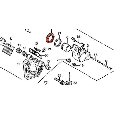 Frein - Etrier - joint de soufflet de piston