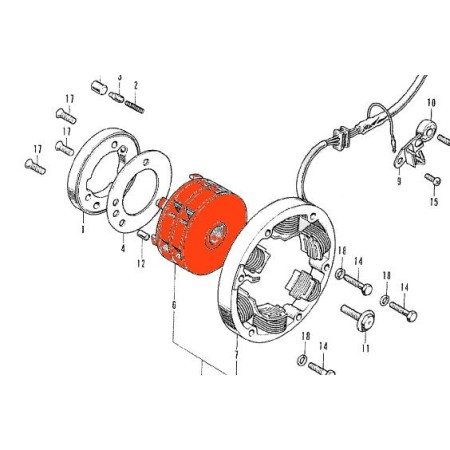 Alternateur - Rotor - CB125K5