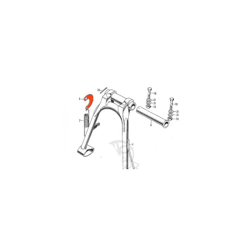 Service Moto Pieces|Bequille centrale -1/2 lune de tension de ressort|bras oscillant - bequille|7,90 €