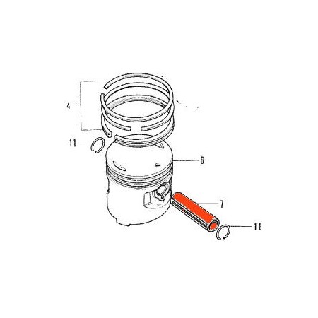 Moteur - Axe de piston - (x1) - XL125-CB250/.../500/550