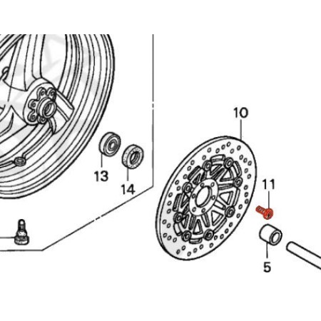 Service Moto Pieces|Frein - Disque - Vis de fixation - Origine HONDA|Roue - Avant|2,65 €