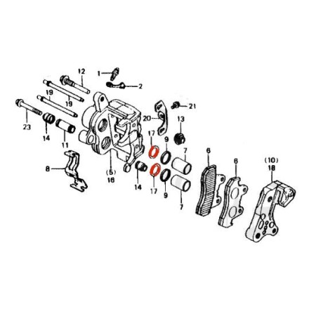 Frein - Etrier - joint de piston - (x1) - ø 30.20mm