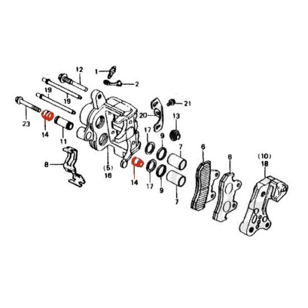 Frein - Etrier - joint - Soufflet d axe coulissant - (x1)