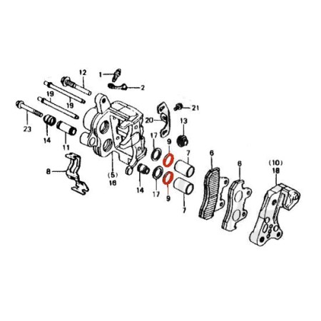 Frein - Etrier - Cache poussiere - (x1) - ø 30.20mm