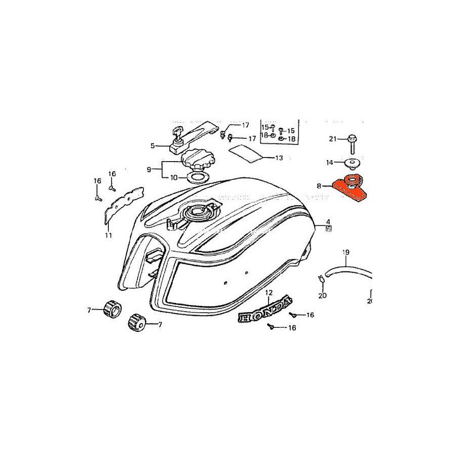 Reservoir - Amortisseur - Silent-bloc - CB750Kz 